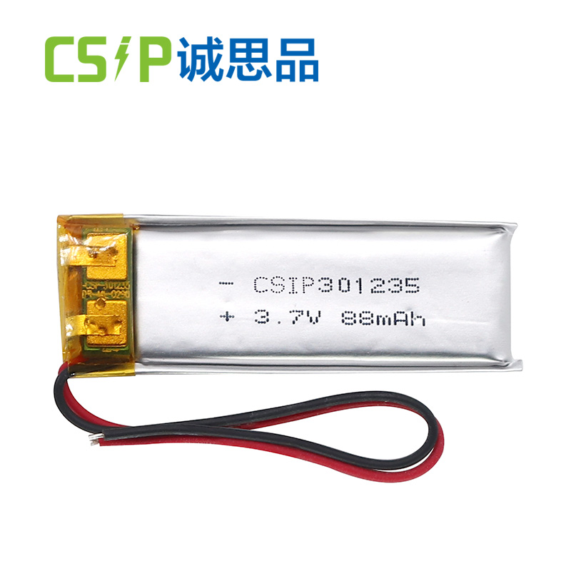 88mAh 3.7V Li Ion Li Polymer Lithium Ion Battery 301235 CSIP Lithium Battery Wholesale